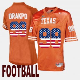 #98 Brian Orakpo US Flag Fashion University of Texas Men Orange Jersey 449165-444 #98 Brian Orakpo US Flag Fashion University of Texas Men Orange Jersey 449165-444