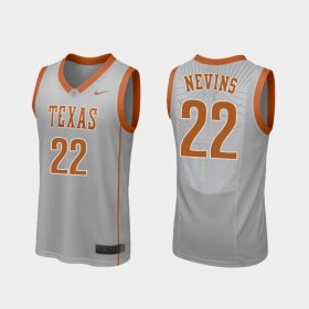 #22 Blake Nevins Replica Longhorns College Basketball Men Gray Jersey 227392-734 #22 Blake Nevins Replica Longhorns College Basketball Men Gray Jersey 227392-734