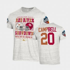 #20 Earl Campbell 2021 Red River Showdown Texas Longhorns Matchup Men's White T-Shirt 879101-643 #20 Earl Campbell 2021 Red River Showdown Texas Longhorns Matchup Men's White T-Shirt 879101-643