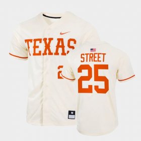 #25 Huston Street College Baseball Texas Longhorns Full-Button Men's Natural Jersey 340030-408 #25 Huston Street College Baseball Texas Longhorns Full-Button Men's Natural Jersey 340030-408