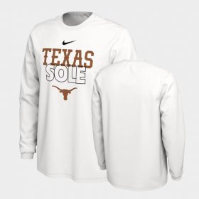 On Court University of Texas Long Sleeve Men's White T-Shirt 776240-667 On Court University of Texas Long Sleeve Men's White T-Shirt 776240-667
